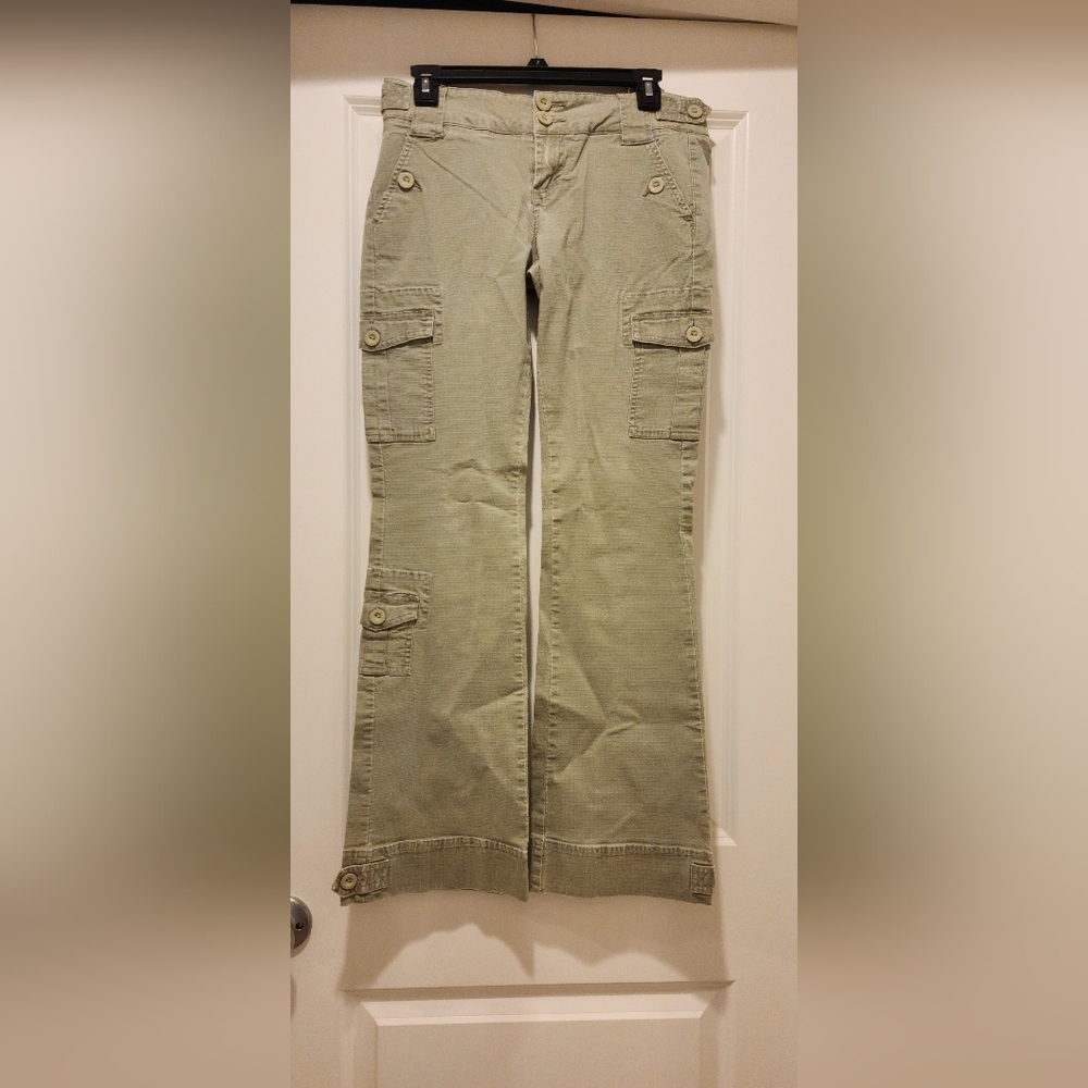 LEI Women's Boot Cut Cargo Pants - Olive